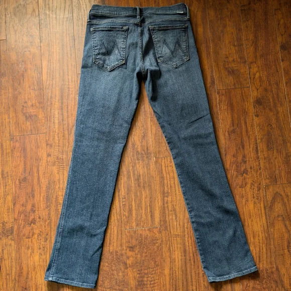 Mother Classic Women's Dark Blue Straight-Leg Jeans - Picture 3 of 6
